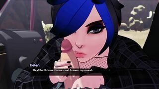 HOOKED - HELEN DEEPTHROAT AND OUTSIDE BLOWJOB - PART - 3