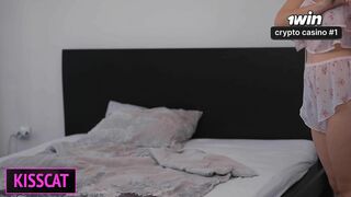 Family House S1E1 Pt1: Shocking! Step Sis Amalia Davis Fucked by Step Bro in Shared Bed – Step Aunty Guards Door till Cum in Mouth!