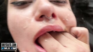 Submissive Goth Loves to be Dominated, Slapped, and Fucked Hard!