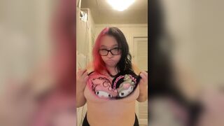 Goddess Squishy Titty Drop Compilation | Busty Goth Emo Girl