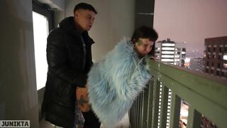 SPONTANEOUS SEX WITH a STRANGER IN AN ELEVATOR, ON a PUBLIC BALCONY, IN THE ENTRANCE