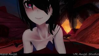 VR Goth GF Fucks you Hard with her Pussy till you Cum inside