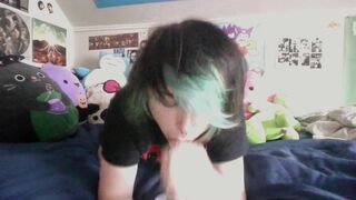 Slutty Goth Teen Woke up Horny