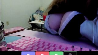 Teasing my Step-brother's Friends on Discord then Fingering myself under the Table