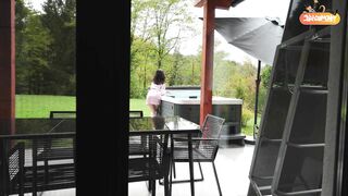 Busty Neighbor Sneaks into my Hot Tub: Wet Cowgirl Ride