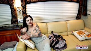 Maliboo Petite Inked Coed Brunette Sloppy Rimjob Passionate!