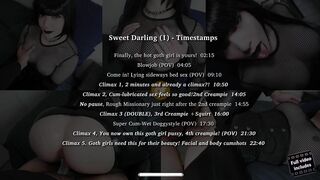 Hot Brunette Babe Gets 4 Creampies in a Row - Sweet Darling, the Goth Girlfriend (1)