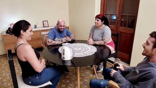 Lesbian Couple try Dick for the first Time in a Foursome with their Friends