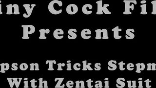 Stepson Tricks Stepmom with Zentai Suit - Jane Cane, Shiny Cock Films