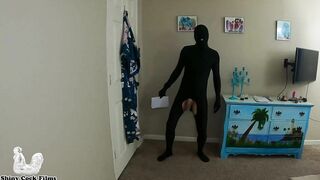Stepson Tricks Stepmom with Zentai Suit - Jane Cane, Shiny Cock Films