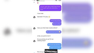 Horny 1 old Asian Girl Rides me and Begs to Gets her Tight Pussy Fucked + Text Conversations