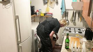 Innocent Girl Gets Fucked by Stranger while she is STUCK in the Washing Machine