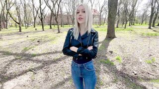 Nice Blonde was Convinced to have some Fun with a Cock for Pennies