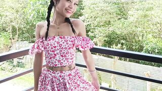 Little Cute Florist Swallows Banana and Hard Cock much better as old Whores