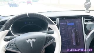Tesla Autopilot & Roadside Squirt Fuck- Luke Cooper X Valerica Steele