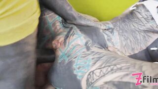Hard DOUBLE ANAL from Crazy TATTOO PUNK - ATM, Gape, Facial, Prolapse, Swalow, DAP - Goth Alt Girl