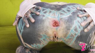 Hard DOUBLE ANAL from Crazy TATTOO PUNK - ATM, Gape, Facial, Prolapse, Swalow, DAP - Goth Alt Girl