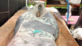 Girl Gets Fucked from Tattoo Artist after the Session in the Studio