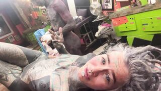 Girl Gets Fucked from Tattoo Artist after the Session in the Studio