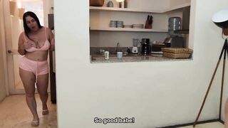 I Caught my Boyfriend Fucking my Stepsister, I get Horny and we have a Threesome, he Cums inside her