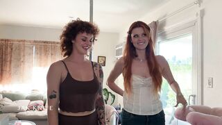 Two Redhead Airbnb Guests Gag & Slobber on my Cock