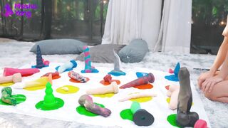 4K Cute Teen Lesbian Anal Twister Sex Party | Anal Orgasm | Huge Dildos | Squirting | REAL CUM