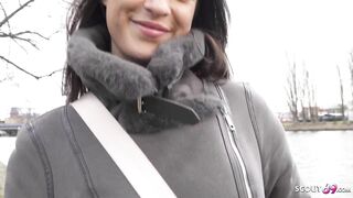 GERMAN SCOUT - Big Butt Saggy Tits Tattoo Girl LydiaMaus96 at Rough Casting Fuck