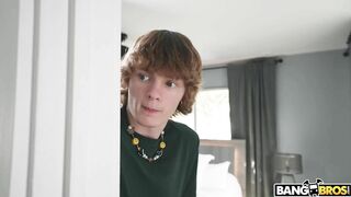 BANGBROS - Stepmom Dames Starts to Caress her Stepson's Dick after she Catches him Jerking off