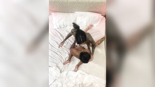 Waking her up to Fuck. Genuine Lesbian make out / Pussy Licking / Fingering / Strap on
