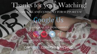 CREAMPIE PUSSY! he Plays with my Tight Holes with Big Cock! ChantyChrys