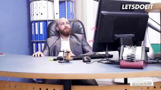 Hot Secretary Izzy Mendosa is in for some Hard Fuck with Employee - LETSDOEIT