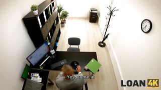 LOAN4K. Naughty Blonde Beauty Cheats on her Husband with the Lender