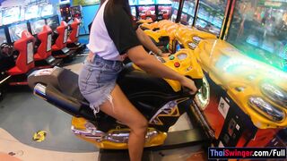 Thai MILF Cutie Girlfriend Masturbates Pussy and Jerks BFs Big Dick