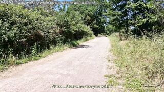 MILF with Big Tits Sucks an Unknown Guy at the Public Park and she Receives a Huge Facial - ENG SUB