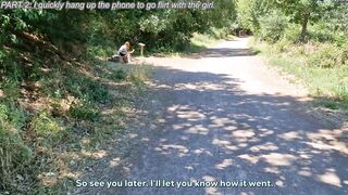 MILF with Big Tits Sucks an Unknown Guy at the Public Park and she Receives a Huge Facial - ENG SUB