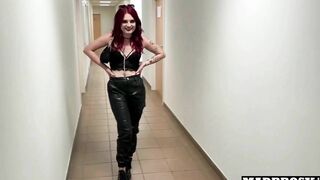 French Goth Cheats on her Boyfriend in a Corridor and Toilet for Concert Tickets !!!