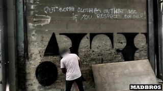 A little Tattooed Goth Cheats on her Boyfriend and Gets her Ass Fucked by a BBC in Urbex!!!