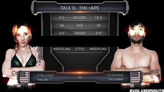 Mixed Wrestling as Jupiter Jetson Fights Oliver David and the Loser is Fucked Good