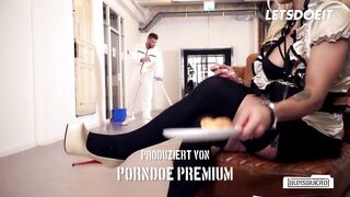 Hot Blonde Secretary Fit XXX Sandy Fucks Lucky Guy in her Office - LETSDOEIT