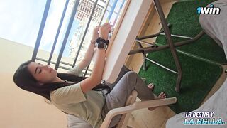 My best Friend Visits me and she wants me to Fuck her on the Balcony AMATEUR!!!!