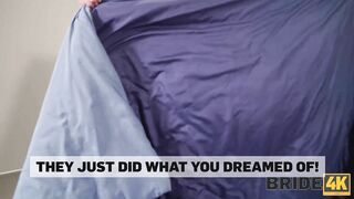 VIP4K. Lucky Guy Gets a Wedding Surprise. Foursome Sex with her Friends