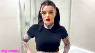 Hardcore Filthy Anal Slut Gets Ass Fucked while her Head Gets Flushed in the Toilet.