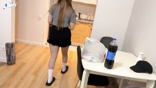 Fucked Nymphomaniac Neighbor in Wet Hole with Subtitles