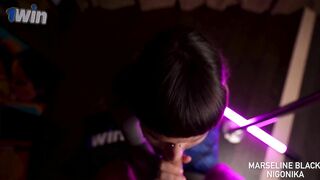 Sucking my Boyfriend Dry in Pink Light _ Nigonika best Porn 2023