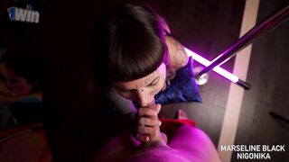 Sucking my Boyfriend Dry in Pink Light _ Nigonika best Porn 2023