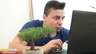 FAKEhub - Young Guy Hires MILF BBW Dominatrix Escort with Huge Tits to Fuck him up