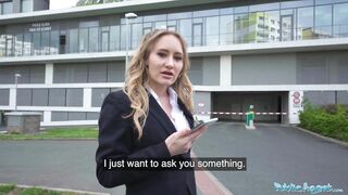 Public Agent Hot Hotel Worker Fucks a Big Fat Cock in a Public Washroom in POV