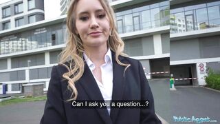 Public Agent Hot Hotel Worker Fucks a Big Fat Cock in a Public Washroom in POV