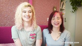 Ersties- Cute Redhead gives Blonde Babe Lesbian Pleasures