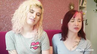 Ersties- Cute Redhead gives Blonde Babe Lesbian Pleasures